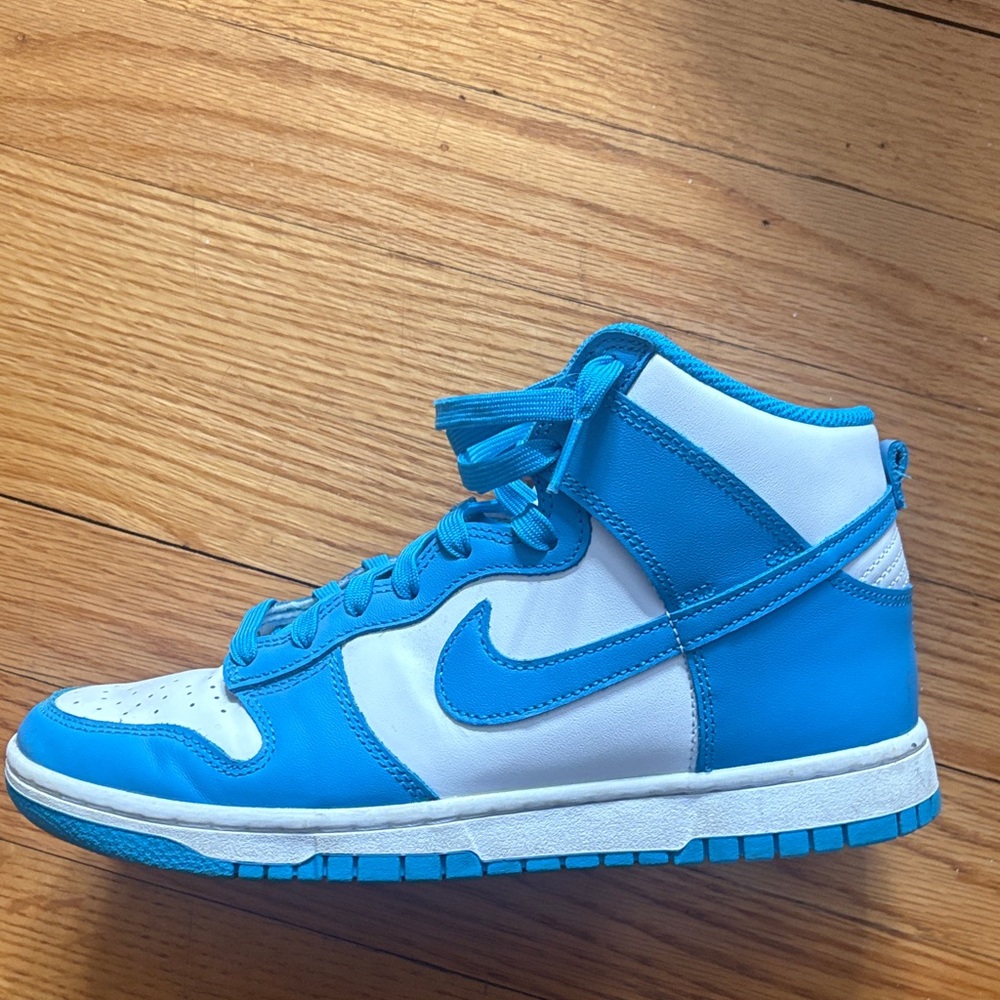 Nike Laser Blue High Top Dunks - Picture 3 of 5